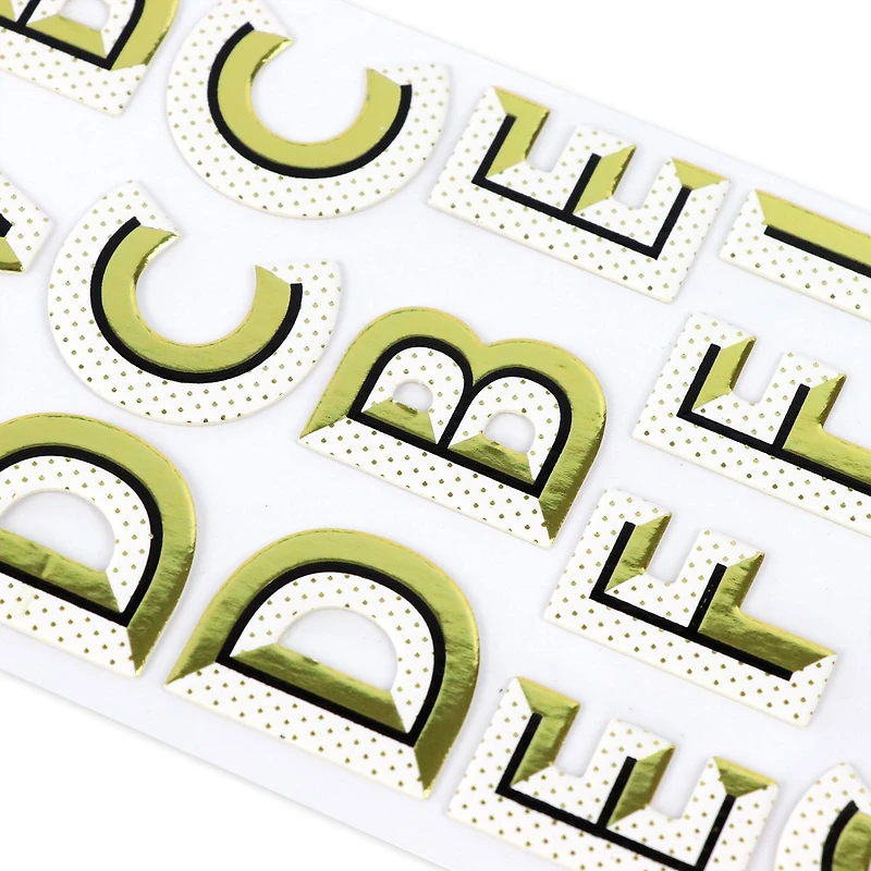 Gold Drop Shadow Alphabet Stickers by Recollections™