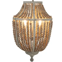 Hello Honey® 27" Metal Chandelier With Wood Beads