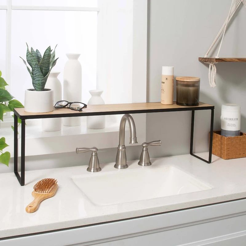 Organize It All Matte Black Over the Sink Shelf