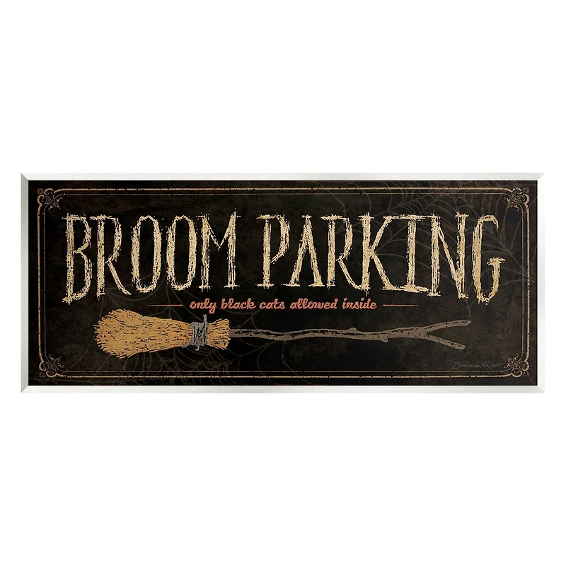 Stupell Industries Broom Parking Black Cats Allowed Wall Plaque Art