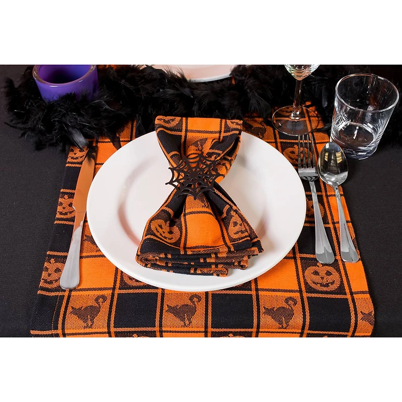 DII® 72" Halloween Woven Check Table Runner