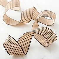 2.5" x 25ft. Faux Linen Wired Pinstripe Ribbon by Celebrate It™