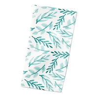Blue Leafy Branches 10" x 10" Cotton Twill Napkin