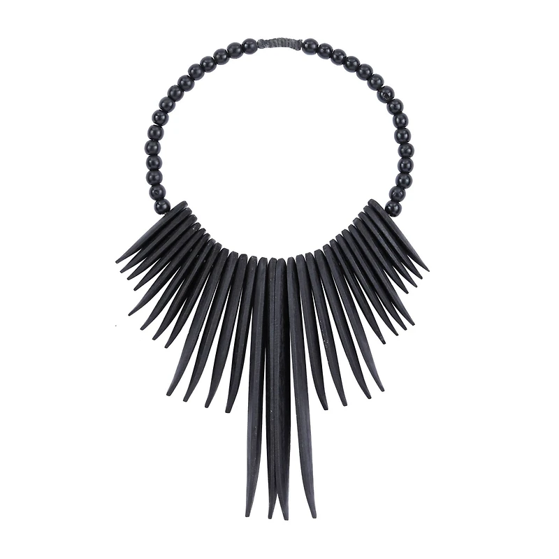 Black Wood Bohemian Wall Decor, 13" x 13" x 3"