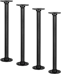 NEX™ Black Industrial Pipe Metal Table Legs, 4ct.