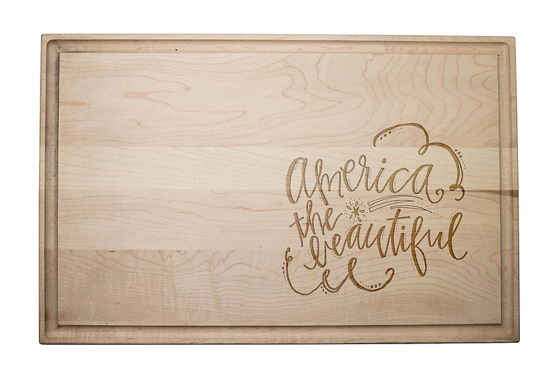 17" America The Beautiful Cutting Board
