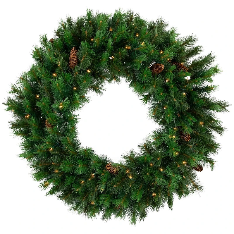 36" Pre-Lit Artificial Christmas Royal Oregon Pine Wreath