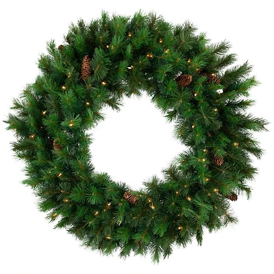 36" Pre-Lit Artificial Christmas Royal Oregon Pine Wreath
