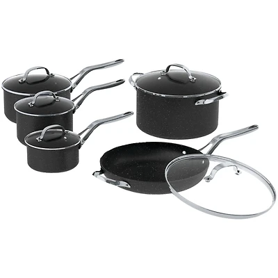 THE ROCK by Starfrit 10-Piece Cookware Set With Stainless Steel Handles