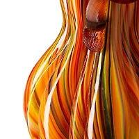 Glitzhome® 8.5" Multi Striped Glass Gourd