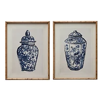 Hello Honey® Ginger Jar Wall Art with Wood Frame & Glass Cover Set