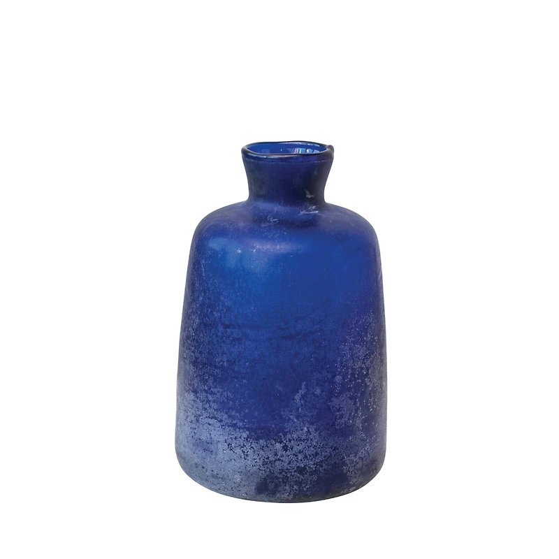 Hello Honey® 9.25" Cobalt Blue Distressed Glass Vase