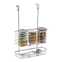 Kitchen Details Chrome 2-Tier Over the Cabinet Organizer