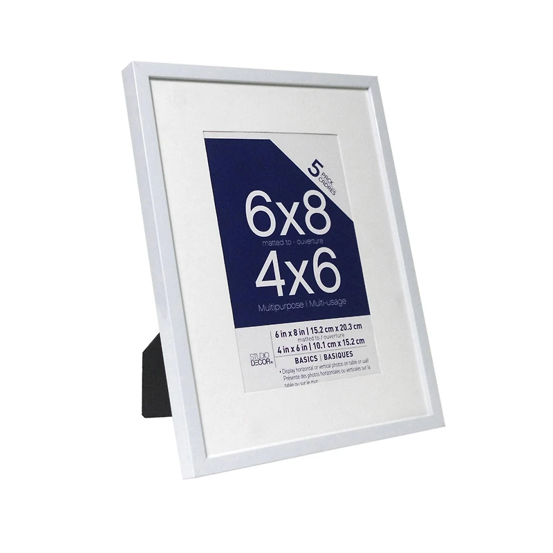 5 Pack 4" x 6" Basics Multipurpose Tabletop Frames by Studio Décor