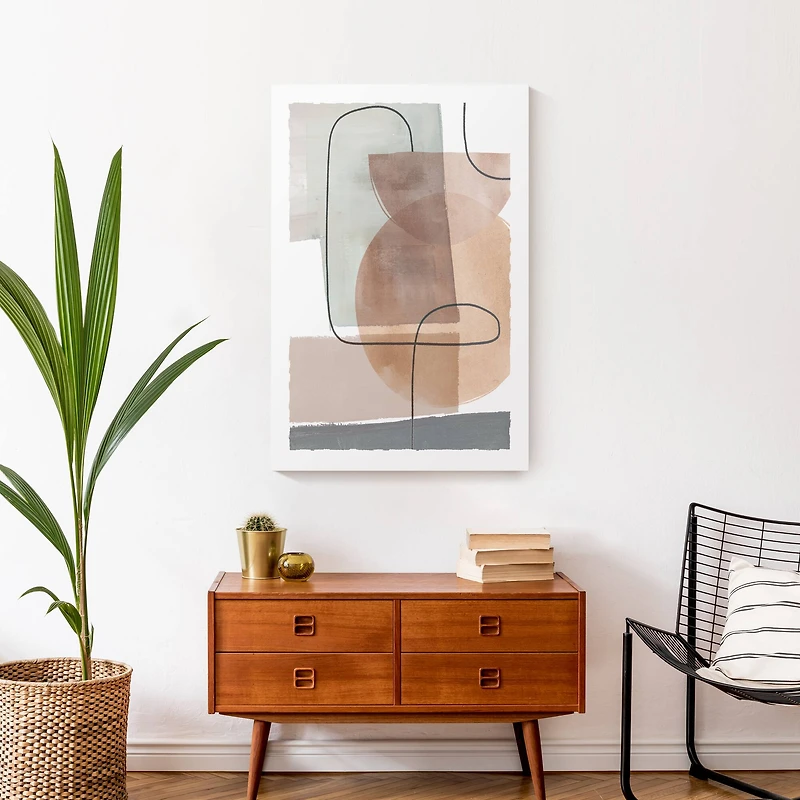 Mid Mod Abstract 20" x 30" Canvas Wall Art