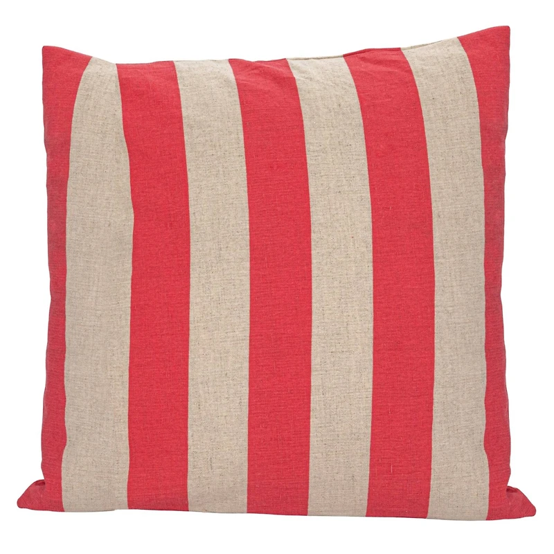 Hello Honey® 20" & Natural Cotton & Linen Striped Pillow