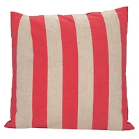 Hello Honey® 20" & Natural Cotton & Linen Striped Pillow