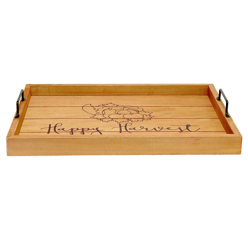 Elegant Designs™ 15.5" Happy Harvest Serving Tray with Handles