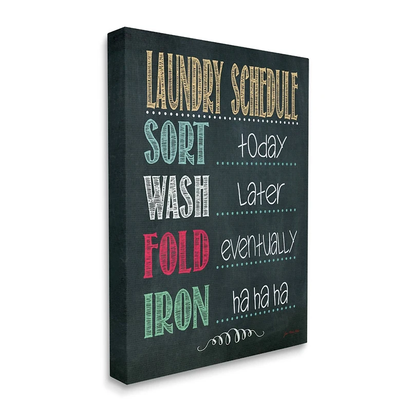 Stupell Industries Stupell Industries Laundry Schedule Chalkboard Bathroom Wall Art Canvas Wall Art