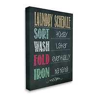 Stupell Industries Stupell Industries Laundry Schedule Chalkboard Bathroom Wall Art Canvas Wall Art