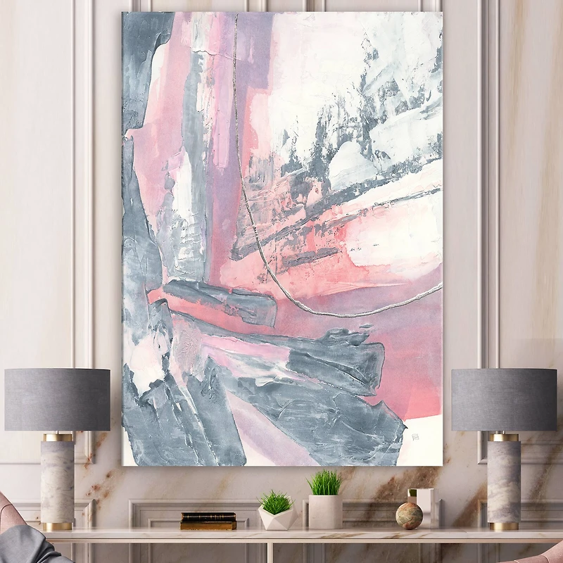 Designart - Durty Shabby Pink Blush I