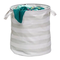 Honey Can Do 20" Gray Stripe Kids Hamper