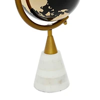 11" Gold Ceramic Modern Globe
