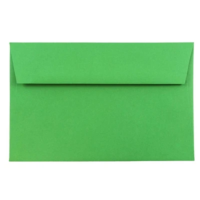 JAM Paper A9 Brite Hue Christmas Green Colored Invitation Envelopes, 250ct.