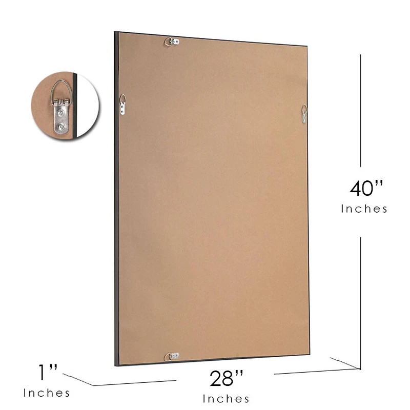 Head West Brushed Nickel Framed Wall Mirror