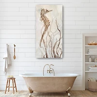 Neutral Seahorse I Canvas Giclee