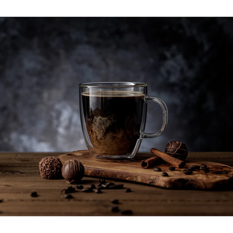 JoyJolt® 13.5oz. Savor Double Wall Coffee Glasses, 4ct.