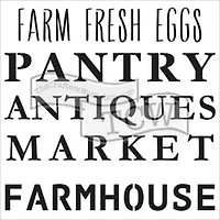 The Crafter's Workshop Rustic Signs Stencil, 12" x 12"
