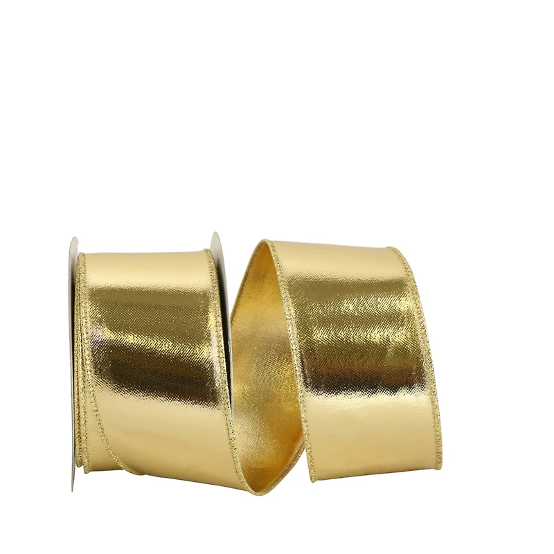 The Ribbon Roll 2.5" x 10yd. Wired Metallic Two-Sided Lamé Foil Ribbon