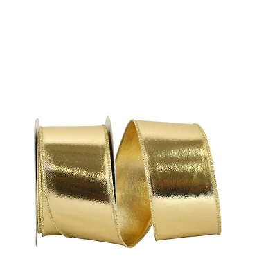 The Ribbon Roll 2.5" x 10yd. Wired Metallic Two-Sided Lamé Foil Ribbon