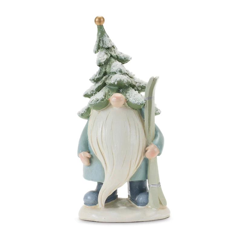 Pine Tree Gnome with Skis & Skates Set