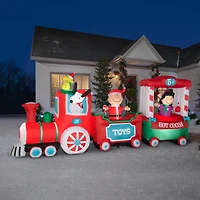 7.5ft. Airblown® Inflatable Peanuts Christmas Train