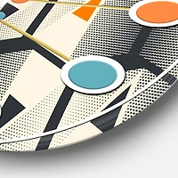 Designart 'Abstract Retro Triangular Geometrics Mid-Century Modern Wall Clock