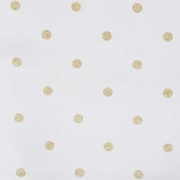 Metallic White/Gold Reversible Polka Dot Table Runner 13" x 72"