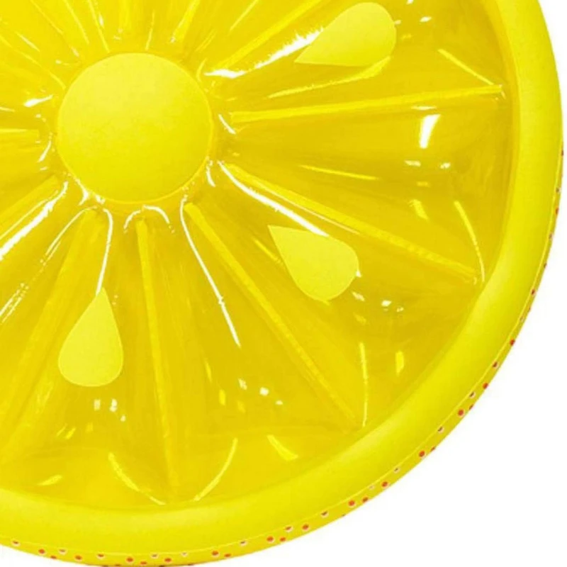 Pool Central 5ft. Inflatable Lemon Fruit Slice Lounger Raft