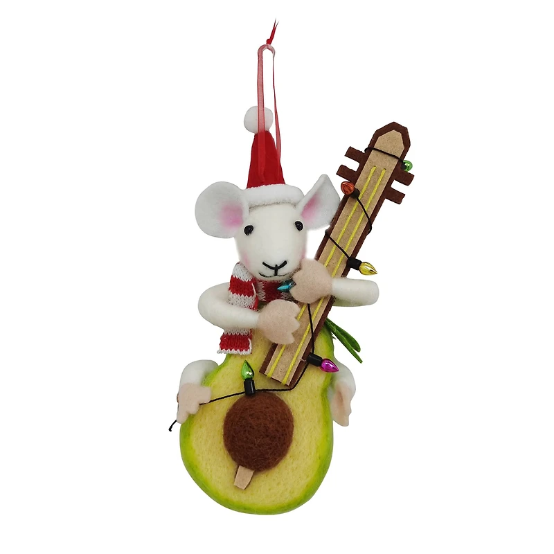 6" Mouse Playing Guitar Felt Ornament by Ashland®
