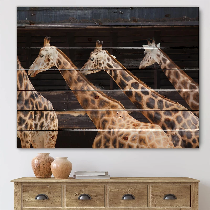 Designart - Three Giraffes Running