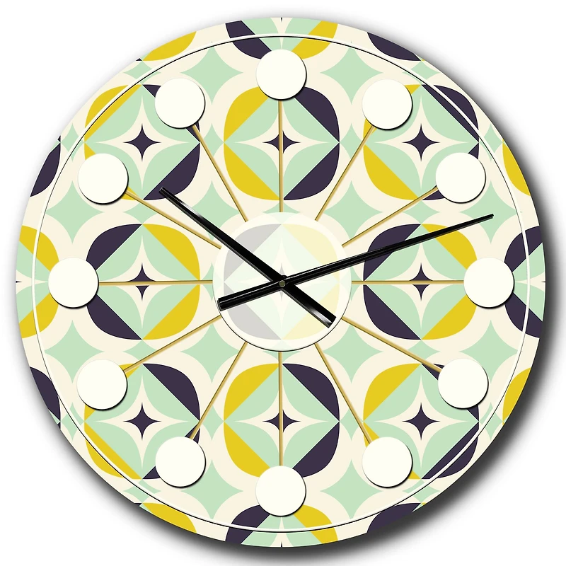Designart 'Diamond Retro V Mid-Century Modern Wall Clock