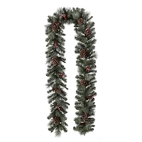 Glitzhome® 9ft. LED Glittered Pinecone Christmas Garland