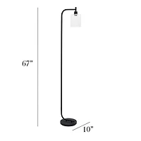 Simple Designs™ Iron Lantern Floor Lamp with Glass Shade