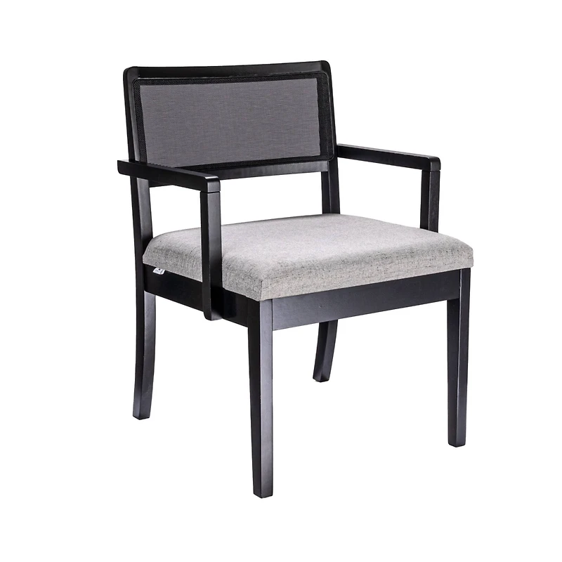 Hello Honey® 2.5ft. Crawford Mid-Century Modern Solid Wood Black Arm Chair