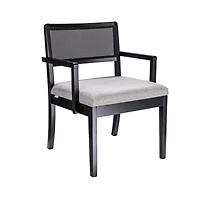 Hello Honey® 2.5ft. Crawford Mid-Century Modern Solid Wood Black Arm Chair