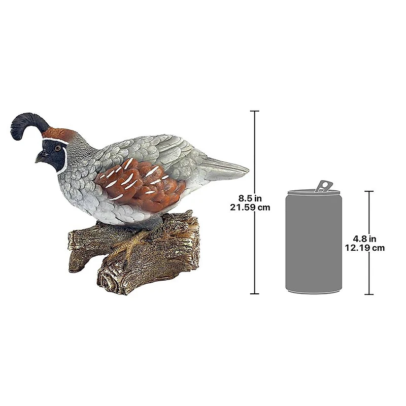 Design Toscano 11.5" Coco the Quail Bird Statue
