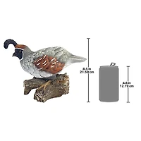 Design Toscano 11.5" Coco the Quail Bird Statue