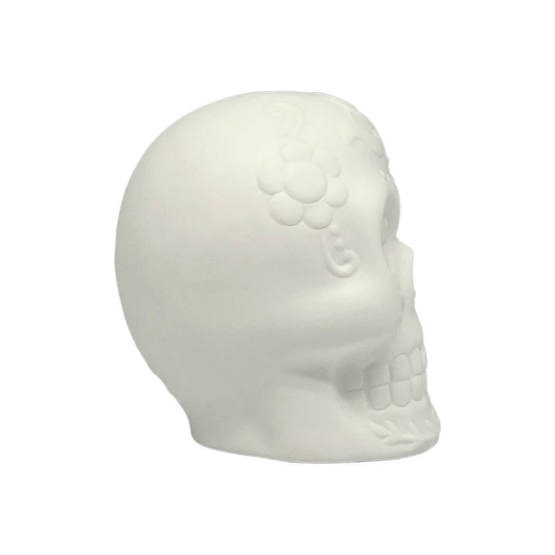 4.5" DIY LED Sugar Skull Ceramic Décor by Ashland®