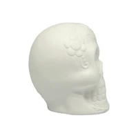 4.5" DIY LED Sugar Skull Ceramic Décor by Ashland®